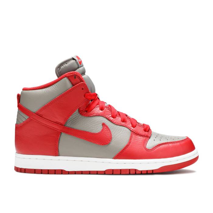 ナイキ Nike 【 Dunk High 'Unlv' Men Soft Grey/University Red 】 ダンク ハイ メンズ 灰色 グレー Red 赤・レッド｜スニケス