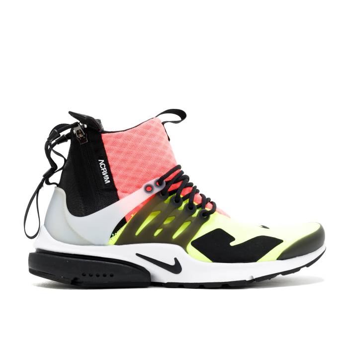 ナイキ Nike 【 Acronym X Air Presto Mid Multicolor Men White/Black/Hot Lava-Black 】 プレスト ミッド メンズ 白色 ホワイト 黒色 ブラック