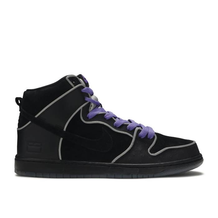 ナイキ Nike 【 Sb Dunk High \u0027Purple Box\u0027 Men Black/Black-White-Purple Haze 】 エスビー ダンク 御機嫌 メンズ 黒いこと 黒いこと
