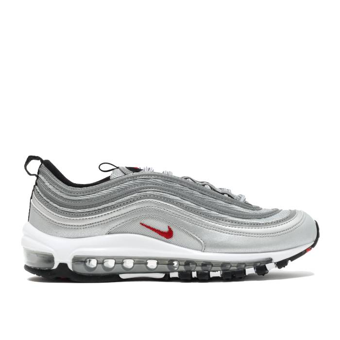 ナイキ Nike 【 Air Max 97 Og Qs Gs 'Silver Bullet' Youth Metallic Silver/Varsity Red-White-Black 】 マックス ジュニア キッズ Silver 銀色・シルバー|スニケス