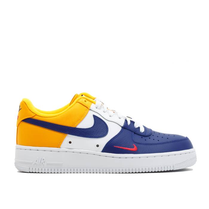ナイキ Nike 【 Air Force 1 Low Mini Swoosh \u0027Fc Barcelona\u0027 Men Deep Royal Blue/University Gold-University Red 】 Swoosh スウッシュ・スウォッシュ メンズ ディープ 青味 青味 Red 赤・赤いこと
