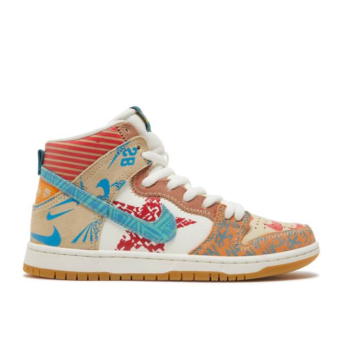 ナイキ Nike 【 Thomas Campbell X Sb Dunk High \u0027What The\u0027 Men Ice Jade/Circuit Orange-Sail 】 エスビー ダンク 御機嫌 メンズ 翡翆・ジェード