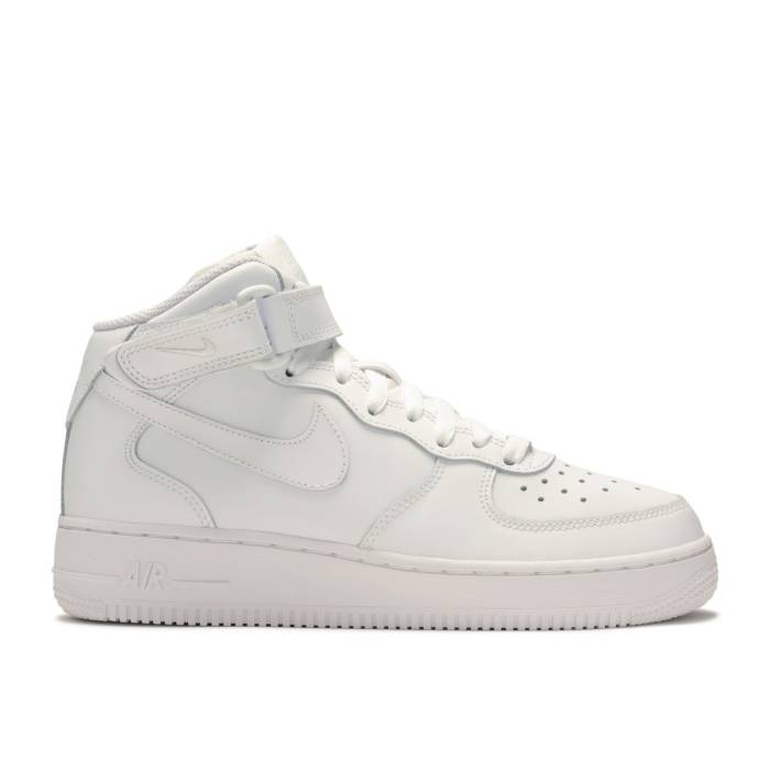 ナイキ Nike 【 Air Force 1 Mid \u002706 ガウス \u0027White\u0027 Youth White/White 】 ミッド 御坊っちゃん キッズ 白いこと 白いこと