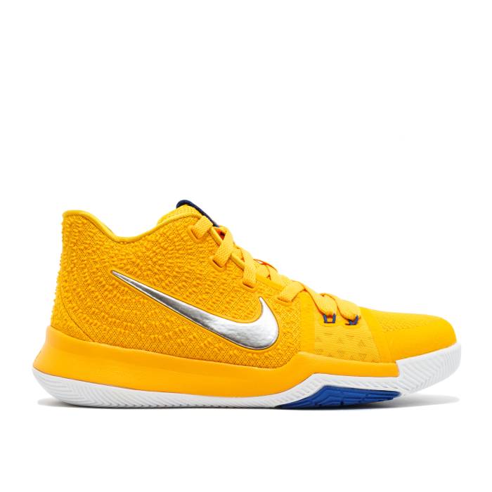 ナイキ Nike 【 Kyrie 3 Gs 'Mac And Cheese' Youth University Gold/Game Royal-Metallic Silver 】 Kyrie カイリー ジュニア キッズ ゴールド Game ゲーム Silver 銀色・シルバー｜スニケス