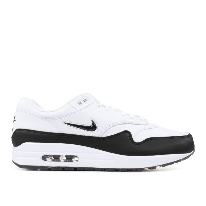 ナイキ Nike 【 Air Max 1 Premium Sc Jewel 'Black Swoosh' Men White/Black 】 マックス Premium プレミアム メンズ 白色 ホワイト 黒色 ブラック