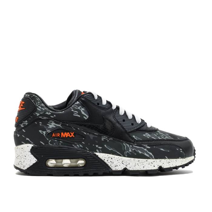 ナイキ Nike 【 Atmos X Air Max 90 Tiger Camo Men Black/Black/Dark Charcoal/Orange Blaze 】 マックス メンズ 黒色 ブラック チャコール orange 橙・オレンジ