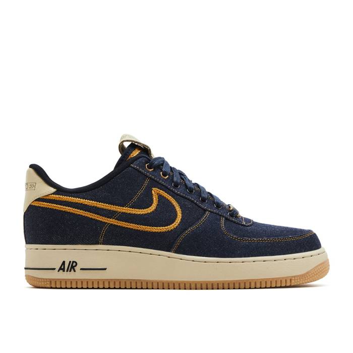 ナイキ Nike 【 Air Force 1 Low Premium Denim Men Drk Obsdn/Drk Obsdn-Mtlc Brnz 】 Premium プレミアム メンズ