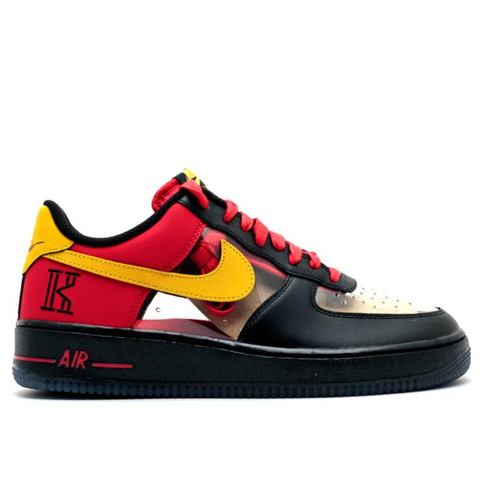 ナイキ Nike 【 Air Force 1 Cmft Signature Qs Kyrie Irving Men Black/Tour Yellow-Unvrsty Red 】 メンズ 黒色 ブラック Red 赤・レッド