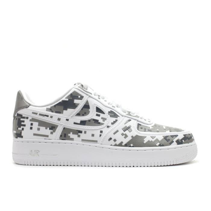 ナイキ Nike 【 Air Force 1 Low Premium 08 Qs \u0027Digi Camo\u0027 Men White/White 】 Premium 割り増し金 メンズ 白いこと 白いこと