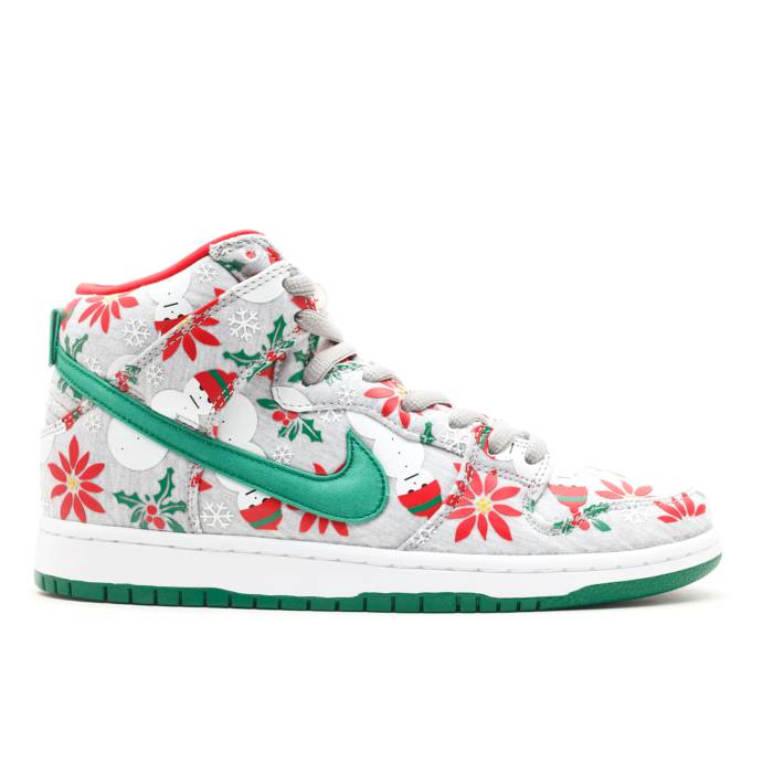 ナイキ Nike 【 Concepts X Dunk High Premium Sb \u0027Ugly Christmas Sweater\u0027 Men Grey Heather/Pine Green/University Red 】 ダンク 御機嫌 Premium 割り増し金 エスビー クリスマス メンズ 薄墨色 薄墨色 heather ギョリュウモドキ green 緑・グ