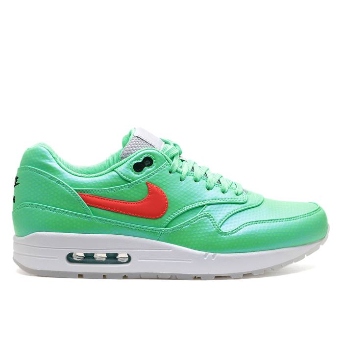 ナイキ Nike 【 Air Max 1 Fb Premium Qs \u0027Mercurial Pack\u0027 Men Polarized Blue/Total Crimson/Neolime 】 マックス Premium 割り増し金 メンズ 青碧 青碧 クリムゾン