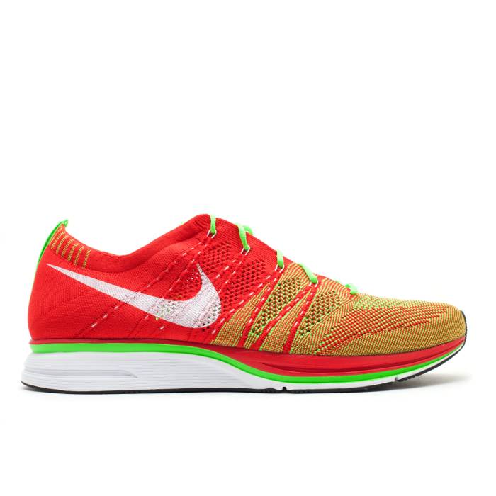 ナイキ Nike 【 Flyknit Trainer+ Men University Red/Elctrc Grn-Wht 】 飛球編み物 メンズ Red 赤・赤いこと
