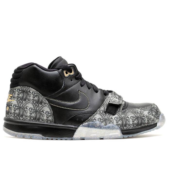 ナイキ Nike 【 Air Trainer 1 Mid Prm Qs 'Paid In Full' Men Black/Black-Mtllc Gold-Vpr Grn 】 トレーナー ミッド メンズ 黒色 ブラック