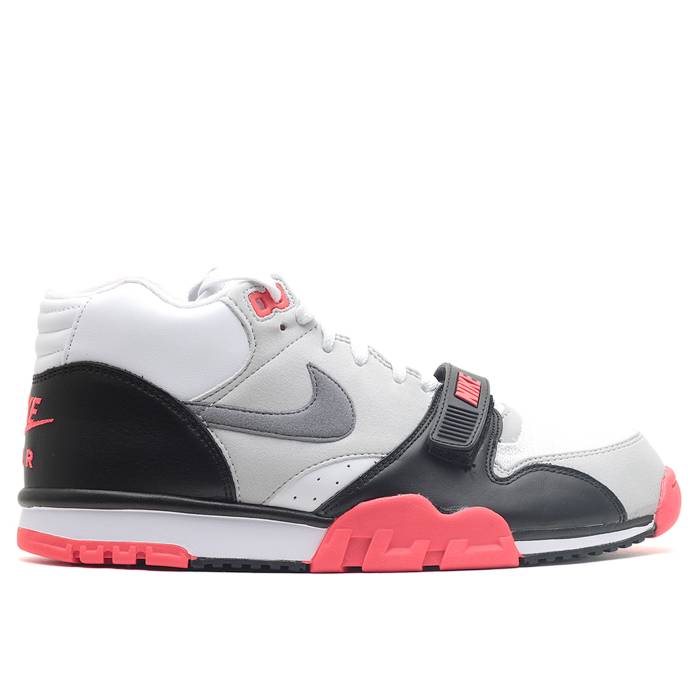 ナイキ Nike 【 Air Trainer 1 Mid Prm Qs 'Infrared' Men White/Cool Grey Cmnt Grey-Blk 】 トレーナー ミッド メンズ 白色 ホワイト クール 灰色 グレー|スニケス