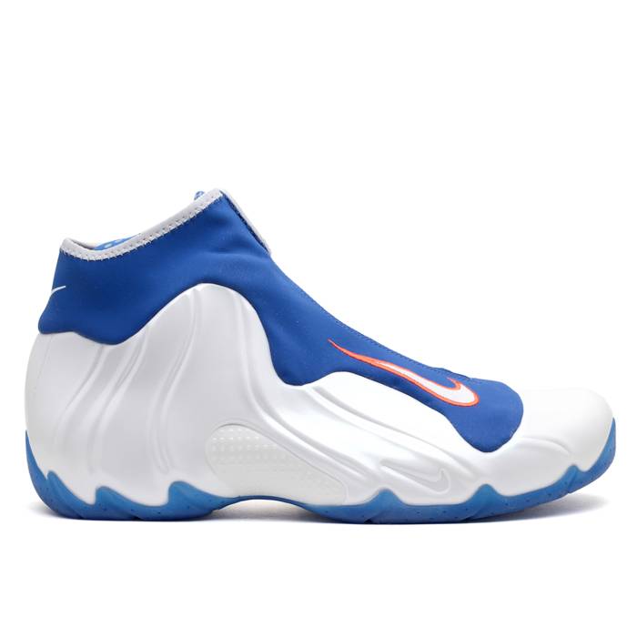 ナイキ Nike 【 Air Flightposite 2014 \u0027Knicks\u0027 Men White/Game Royal-Team Orange 】 メンズ 白いこと 白いこと Game 力くらべ orange 橙・オレンジ色