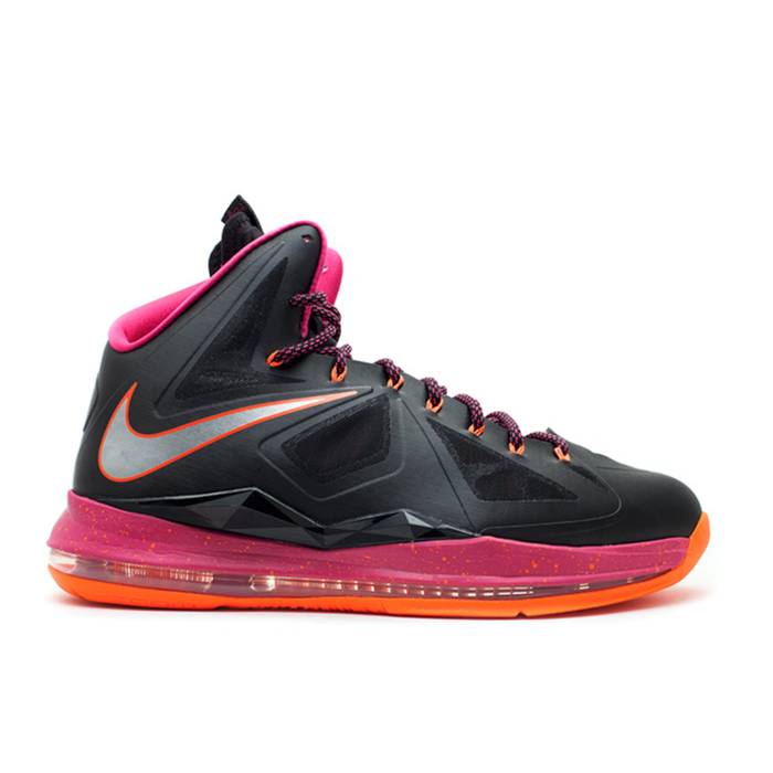 ナイキ Nike 【 Lebron 10 \u0027Floridian\u0027 Men Blk/Mtllc Slvr-Ttl Orng-Frbrry 】 Lebron レブロン メンズ