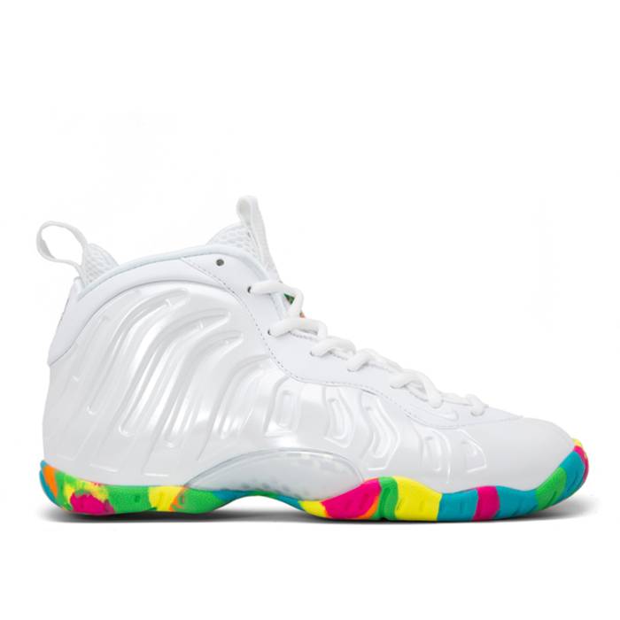 ナイキ Nike 【 Little Posite One Gs 'Fruity Pebbles' Youth White/Poison Green-Pink Flash-Cascade Blue 】 ジュニア キッズ 白色 ホワイト 青色 ブルー|スニケス
