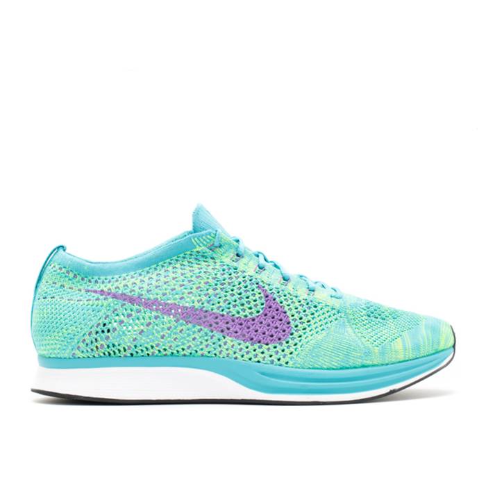 ナイキ Nike 【 Flyknit Racer \u0027Hulk\u0027 Men Sport Turquoise/Hyper Grape-Volt 】 飛球編み物 メンズ