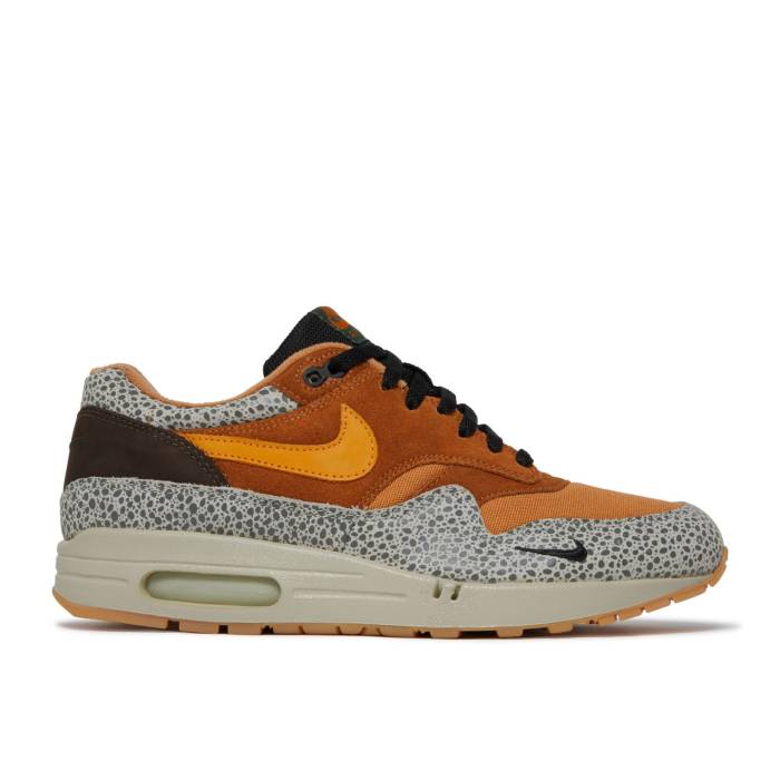 ナイキ Nike 【 Atmos X Air Max 1 B 'Safari' Men Flax/Tennessee Orange/Chestnut/Light Graphite 】 マックス メンズ テネシー orange 橙・オレンジ|スニケス