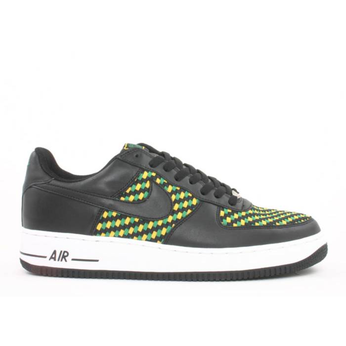 ナイキ Nike 【 Air Force 1 Premium Men Black/Black-Classic Green-Varsity Maize 】 Premium 割り増し金 メンズ 黒いこと 黒いこと