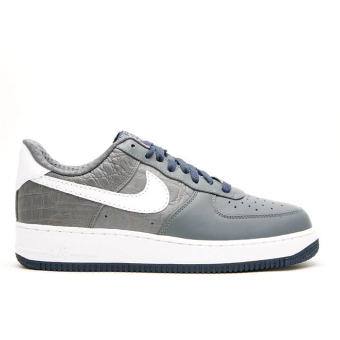 ナイキ Nike 【 Air Force 1 Premium 07 Men Flint Grey/White-Stealth-Midnight Navy 】 Premium 割り増し金 メンズ 薄墨色 薄墨色 紺色 米国海軍
