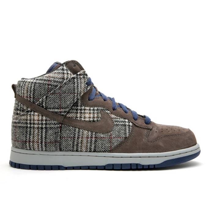 ナイキ Nike 【 Dunk High Premium \u0027Tweed Pack\u0027 Men Mid Fog/Mid Fog-Mid Navy-Medium Grey 】 ダンク ご機嫌 Premium 割り増し金 メンズ ミッド 薄墨色 薄墨色