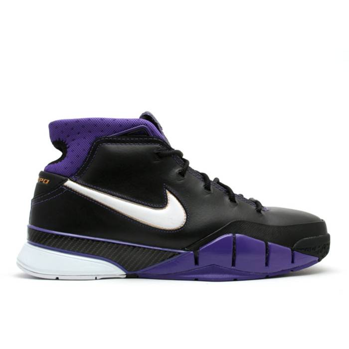 ナイキ Nike 【 Zoom Kobe 1 \u0027Black Out\u0027 2006 Men Black/White/Varsity Purple/Canyon Gold 】 望遠レンズ Kobe コービー メンズ 黒いこと 黒いこと 白いこと 白いこと Purple 紫・パープル ゴールド