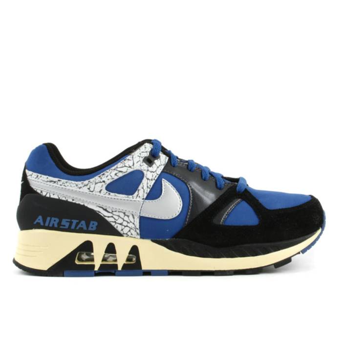 ナイキ Nike 【 Air Stab Premium Men Blue Ribbon/Metallic Silver-Black 】 Premium 割り増し金 メンズ 青碧 青碧