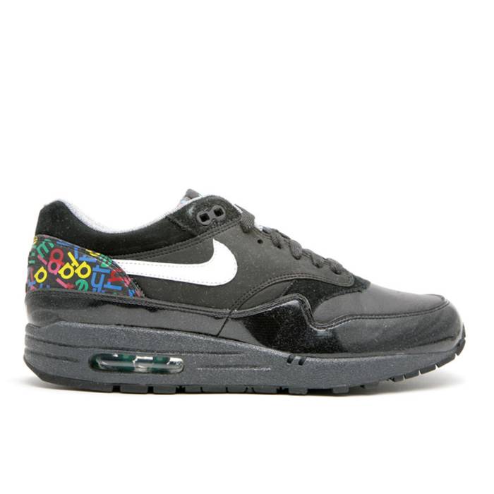 ナイキ Nike 【 Air Max 1 Premium 'Alphabet' Men Black//White/Argon Blue/Anthracite 】 マックス Premium プレミアム メンズ 黒色 ブラック 白色 ホワイト 青色 ブルー|スニケス