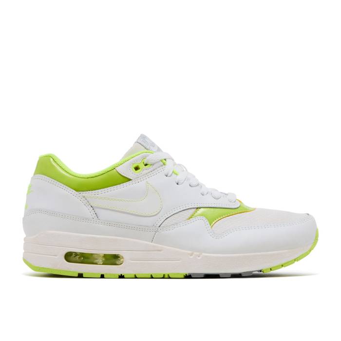 ナイキ Nike 【 Air Max 1 \u0027White Volt\u0027 Men White/White Volt Mettallic Silver 】 マックス メンズ 白いこと 白いこと Silver しろがね色・しろがね色