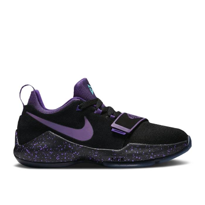 ナイキ Nike 【 Pg 1 ガウス \u0027Grape\u0027 Youth Black/Court Purple-Hyper Grape-Clear Jade 】 御坊っちゃん キッズ 黒いこと 黒いこと 厚地の外套 翡翆・ジェード キッズ・ベビー・マタニティ-キッズファッション-スニーカー