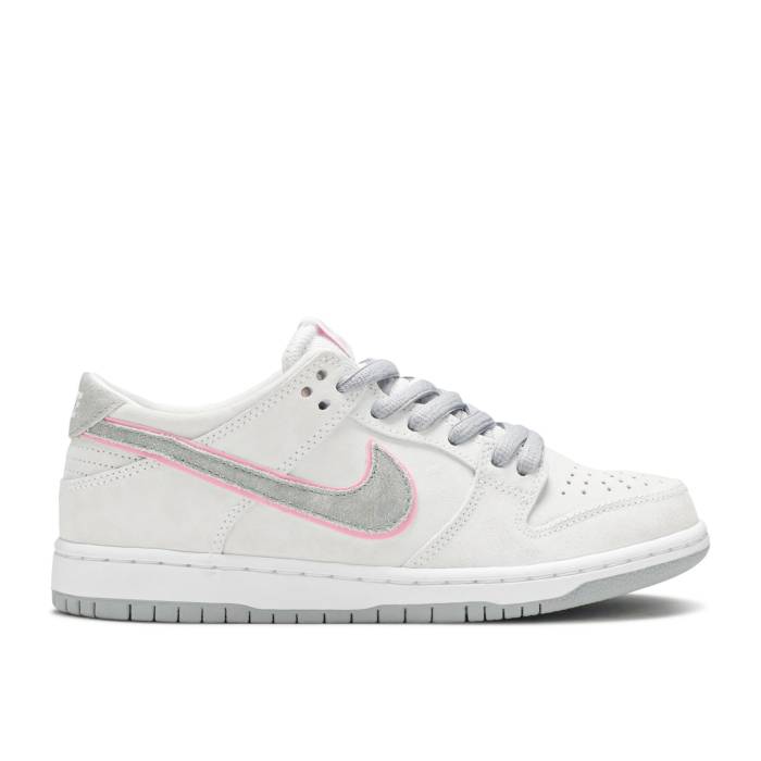 ナイキ Nike 【 Ishod Wair X Sb Zoom Dunk Low Pro \u0027Perfect Pink\u0027 Men White/Perfect Pink-Flat Silver 】 エスビー 望遠レンズ ダンク 労働者階級 メンズ 白いこと 白いこと Silver しろがね色・しろがね色