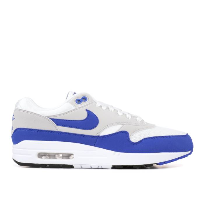 ナイキ Nike 【 Air Max 1 Og Anniversary \u0027Royal\u0027 2017 Re-Release Men White/Game Royal/Neutral Grey/Black 】 マックス メンズ 白いこと 白いこと Game 取り組み 薄墨色 薄墨色 黒いこと 黒いこと