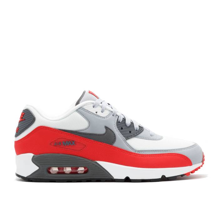 ナイキ Nike 【 Air Max 90 Essential Men Wolf Grey/Dark Grey-Chilling Red 】 マックス メンズ 薄墨色 薄墨色 Red 赤・赤いこと