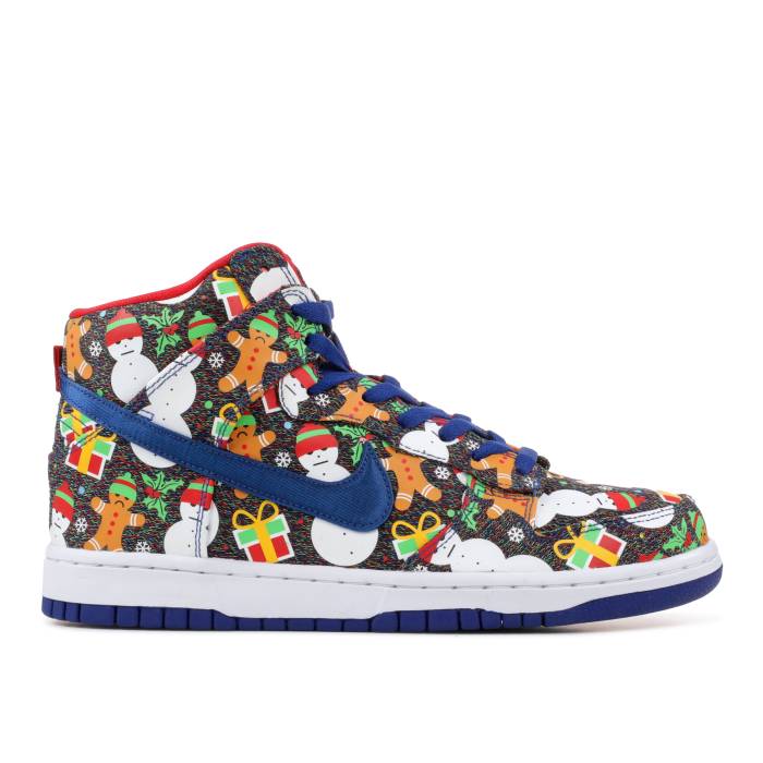 ナイキ Nike 【 Concepts X Sb Dunk Pro High ガウス \u0027Ugly Christmas Sweater\u0027 2017 Youth Blue Ribbon/Blue Ribbon 】 エスビー ダンク 労働者階級 御機嫌 クリスマス お坊っちゃん キッズ 青碧 青碧