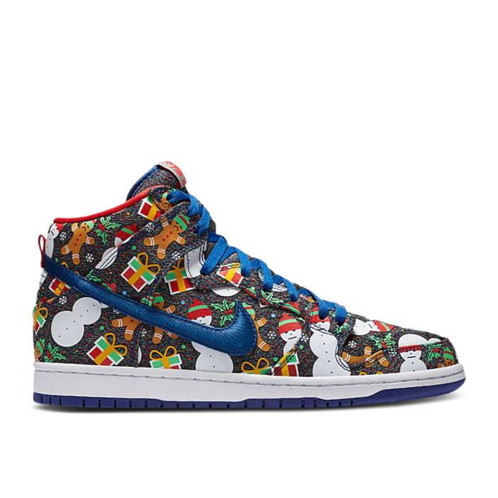 ナイキ Nike 【 Concepts X Sb Dunk Pro High 'Ugly Christmas Sweater' 2017 Special Box Men Blue Ribbon/Multi 】 エスビー ダンク プロ ハイ クリスマス special スペシャル ボックス メンズ 青色 ブルー|スニケス