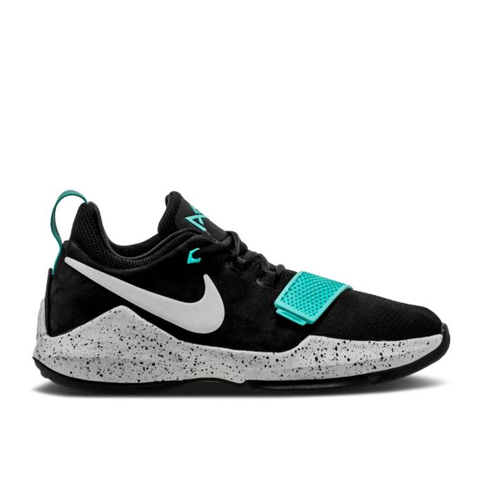 ナイキ Nike 【 Pg 1 ガウス \u0027Black Light Aqua\u0027 Youth Black/Teal-Bone White 】 御坊っちゃん キッズ 黒いこと 黒いこと 白いこと 白いこと