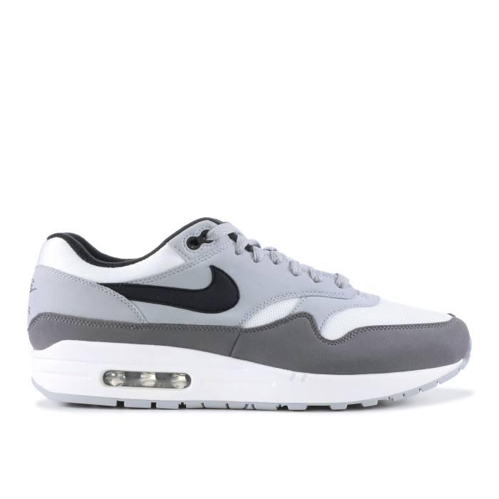 ナイキ Nike 【 Air Max 1 \u0027Wolf Grey\u0027 Men White/Black/Wolf Grey/Gunsmoke 】 マックス メンズ 白いこと 白いこと 黒いこと 黒いこと 薄墨色 薄墨色
