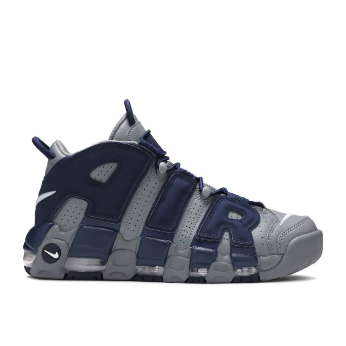 ナイキ Nike 【 Air More Uptempo \u0027Georgetown\u0027 Men Cool Grey/White/Midnight Navy 】 繰り上げるペース メンズ 冷やりとした 薄墨色 薄墨色 白いこと 白いこと 紺色 米国海軍