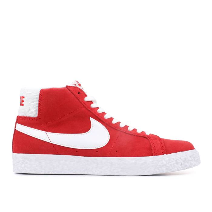 ナイキ Nike 【 Zoom Blazer Suede Mid Sb 'University Red' Men University Red/White 】 ズーム ブレイザー スエード・スウェード ミッド エスビー メンズ Red 赤・レッド 白色 ホワイト