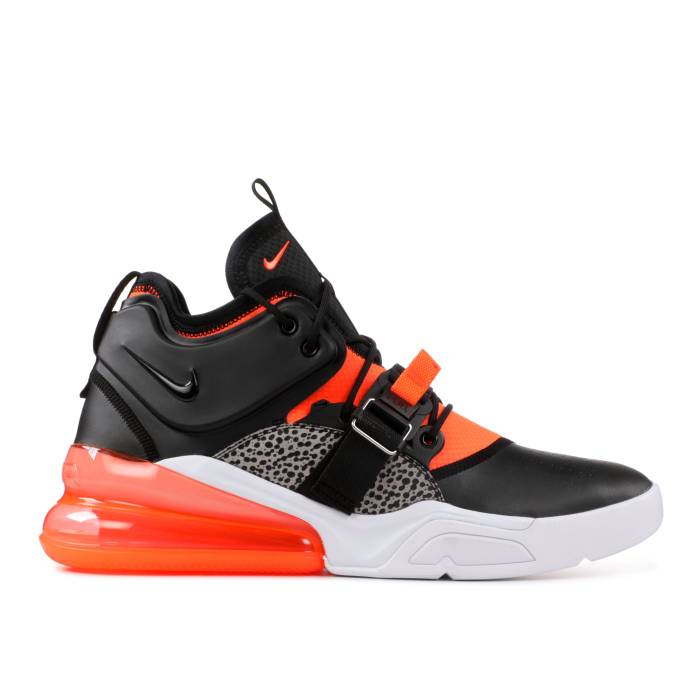 ナイキ Nike 【 Air Force 270 afari Men Black/Hyper Crimson-Wolf Grey-White 】 メンズ 黒色 ブラック
