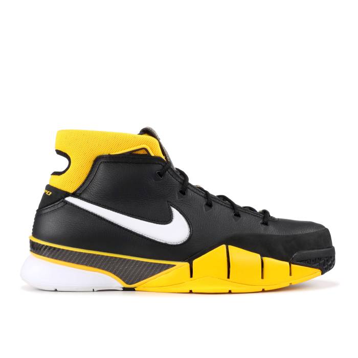 ナイキ Nike 【 Zoom Kobe 1 Protro \u0027Black Maize\u0027 2018 Men Black/White/Varsity Maize 】 望遠レンズ Kobe コービー 労働者階級トロ メンズ 黒いこと 黒いこと 白いこと 白いこと