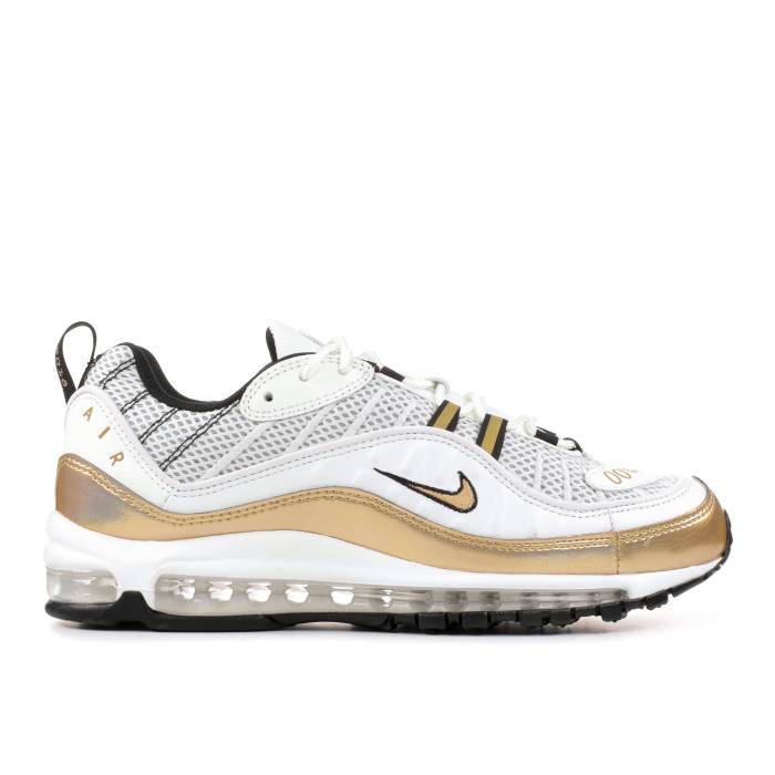 ナイキ Nike 【 Air Max 98 \u0027Uk Edition\u0027 Men Summit White/Metallic Gold 】 マックス メンズ 白いこと 白いこと ゴールド