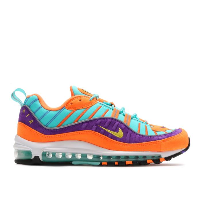 ナイキ Nike 【 Air Max 98 Qs Cone Men Cone/Tour Yellow-Hyper Grape 】 マックス メンズ