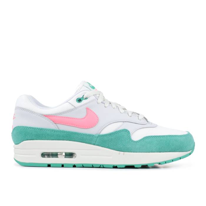 ナイキ Nike 【 Air Max 1 \u0027Watermelon\u0027 Men Summit White/Sunset Pulse/Kinetic Green 】 マックス メンズ 白いこと 白いこと green 緑・緑であること