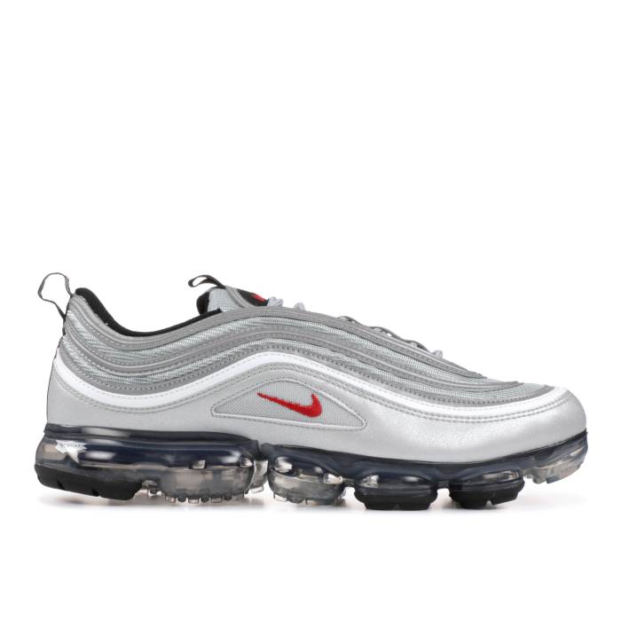 ナイキ Nike 【 Air Vapormax 97 'Silver Bullet' Men Metallic Silver/Varsity Red-White-Black 】 メンズ Silver 銀色・シルバー画像