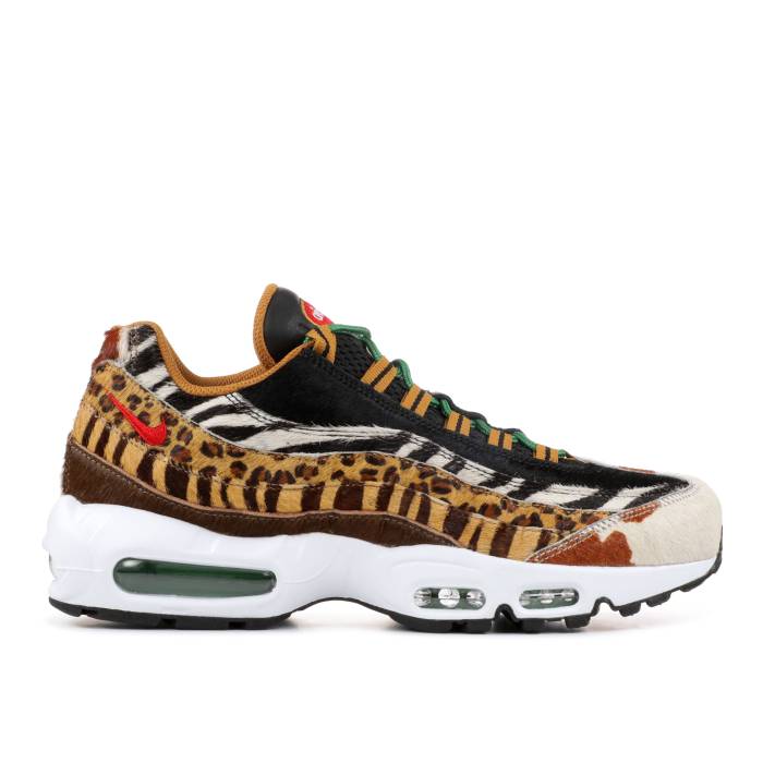 ナイキ Nike 【 Atmos X Air Max 95 Dlx \u0027Animal Pack\u0027 2018 Men Pony/Black-Classic Green-Sport Red 】 マックス メンズ 子馬 Red 赤・赤いこと