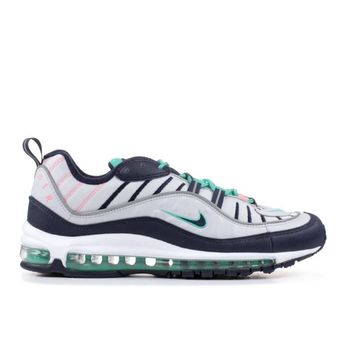 ナイキ Nike 【 Air Max 98 \u0027South Beach\u0027 Men Pure Platinum/Obsidian/Kinetic Green 】 マックス メンズ 純然たる Platinum プラチナム green 緑・緑であること