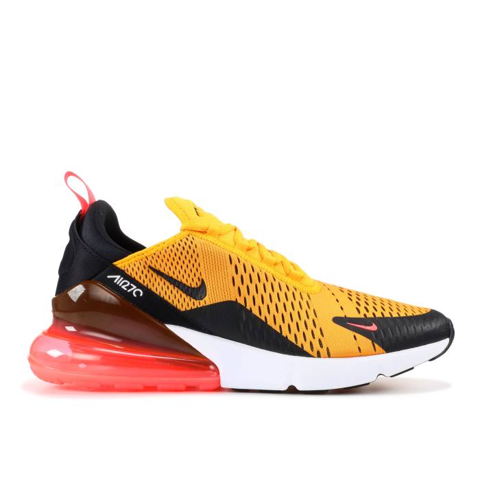ナイキ Nike 【 Air Max 270 \u0027Tiger\u0027 Men Black/University Gold-Hot Punch-White 】 マックス メンズ 黒いこと 黒いこと