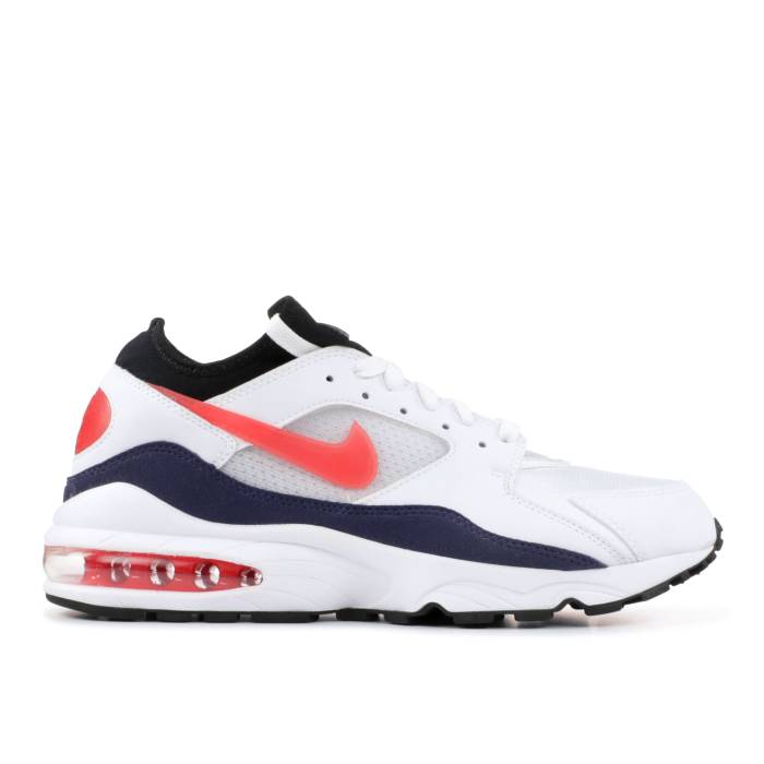 ナイキ Nike 【 Air Max 93 Og \u0027Flame Red\u0027 Men White/Habanero Red-Neutral Indigo-Black 】 マックス メンズ 白いこと 白いこと メンズ靴-靴-スニーカー
